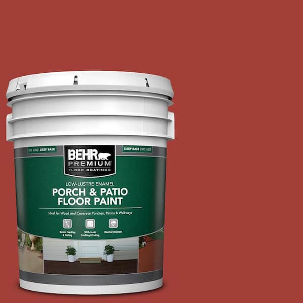 BEHR PREMIUM 5 gal. #PPU2-16 Fire Cracker Low-Lustre Enamel Interior/Exterior Porch and Patio Floor Paint