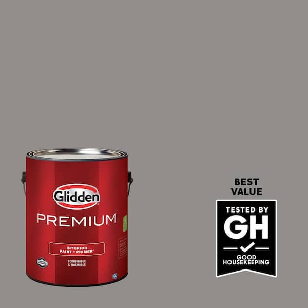 Glidden Premium 1 gal. PPG1002-5 Antique Silver Semi-Gloss Interior Paint