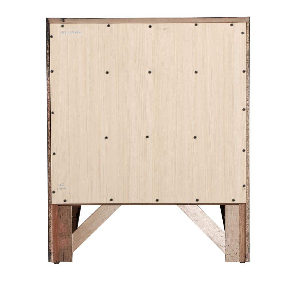 Marilla Cappuccino 3-Drawer Solid Wood Nightstand