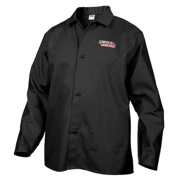 Lincoln Electric Male Large Black Cloth Welding Jacket