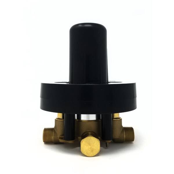 Chatelet Single-Handle 1-Spray Settings Round Tub and Shower Faucet Set in Matte Black with Valve Included Chatelet Single-Handle 1-Spray Settings Round Tub and Shower Faucet Set in Matte Black with Valve Included
