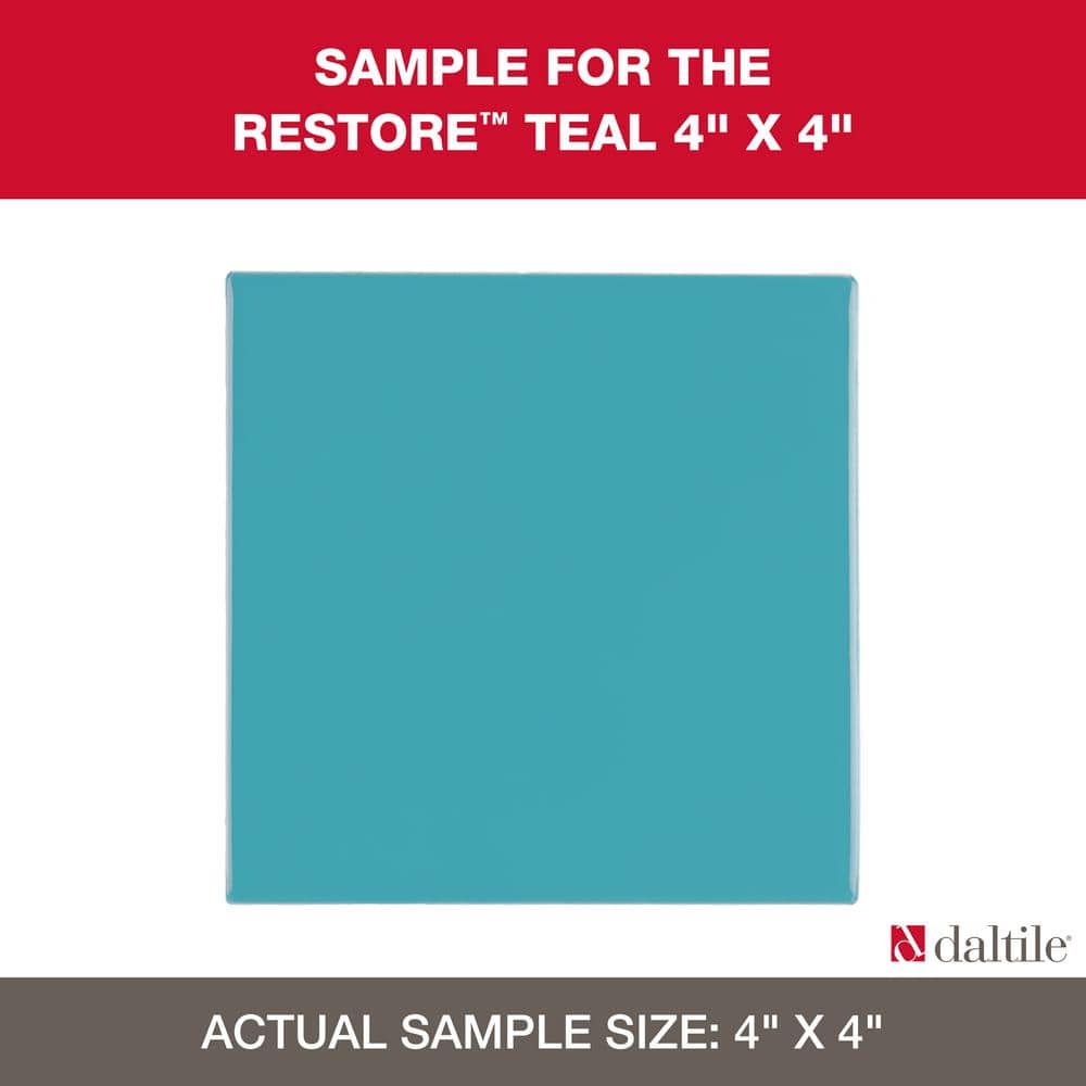 Restore Teal 4 in. x 4 in. Glazed Ceramic Sample Tile price history on PriceWatchPro
