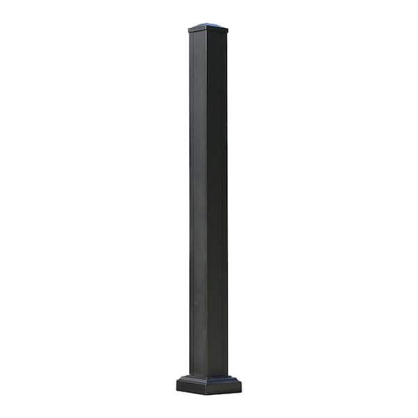 NewTechWood Allure 3 in. x 3 in. x 42 in. Black Aluminum Deck Post Kit