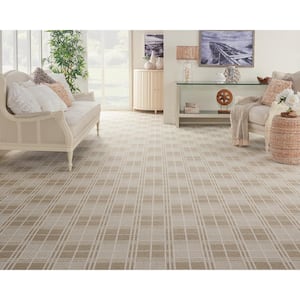 Checkerboard - Color Plains/Ivory Pattern Custom Area Rug with Pad