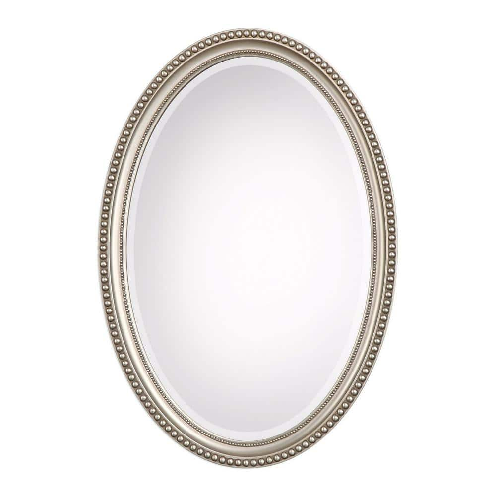 Home Decorators Collection 22 in. W x 32 in. H Framed Oval Bathroom ...