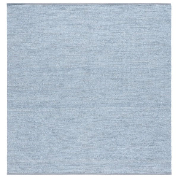 Montauk 6 ft. x 6 ft. Blue Modern Solid Square Area Rug