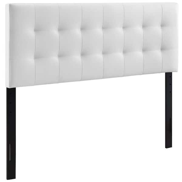 MODWAY Lily White Queen Upholstered Vinyl Headboard MOD-5130-WHI