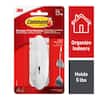 Command 5 lb. Large White Wire Hook (1 Hook, 2 Strips) 17069-ES