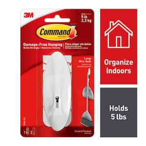 Command GP067-16NA Small Wire, Silver, White, 16 Hooks