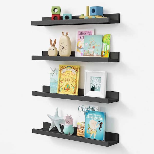 Unbranded 23 in. W x 4.5 in. D Floating Decorative Wall Shelf Set of 4