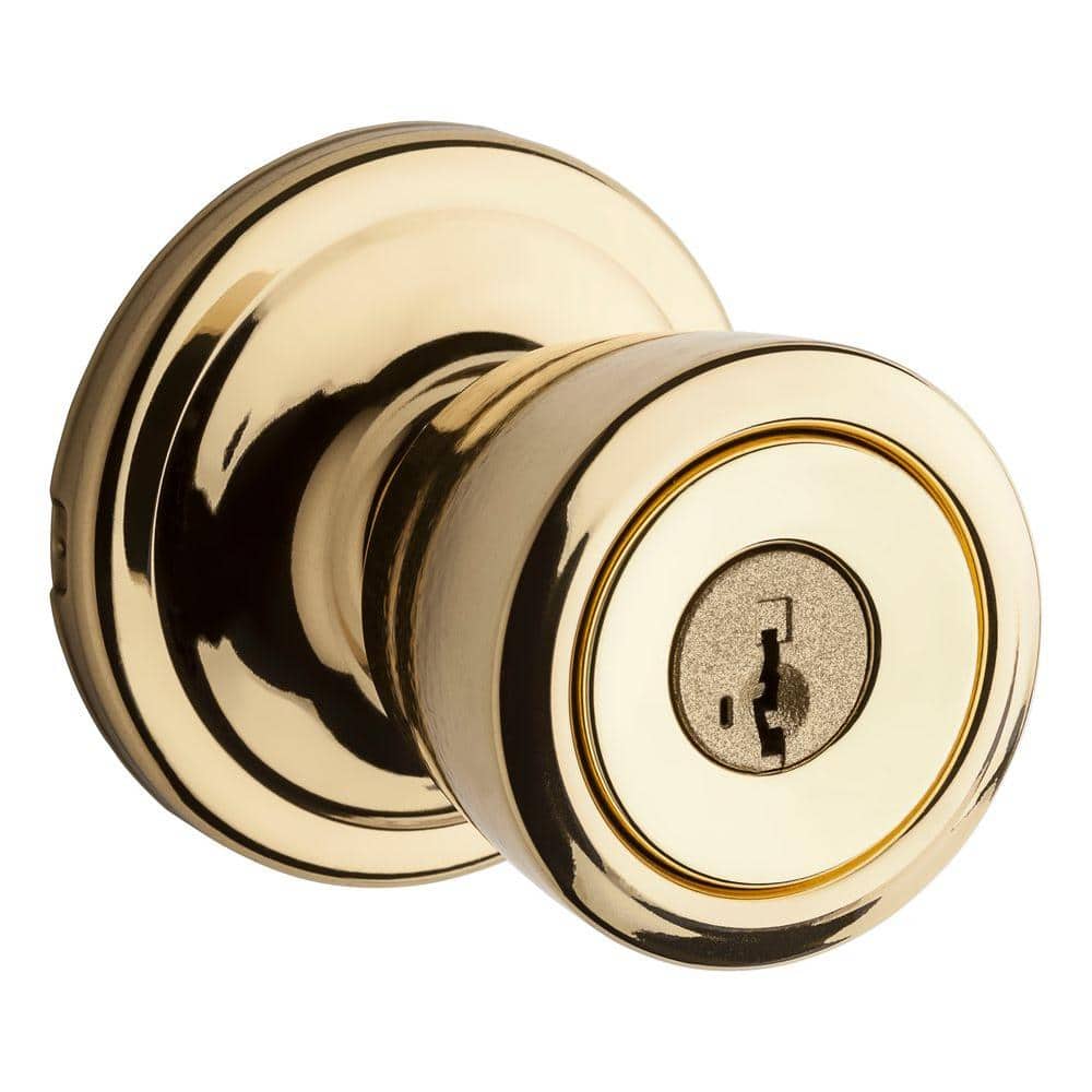 The Milford PRIVACY Set in Polished Brass with Oval Door Knobs
