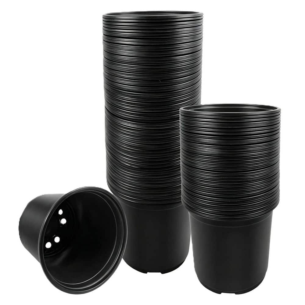 100-Pack 4 in. L x 3.5 in. H Plastic Nursery Pots with Drainage Holes for Transplanting, Succulents, Cuttings, Seedlings price history on PriceWatchPro