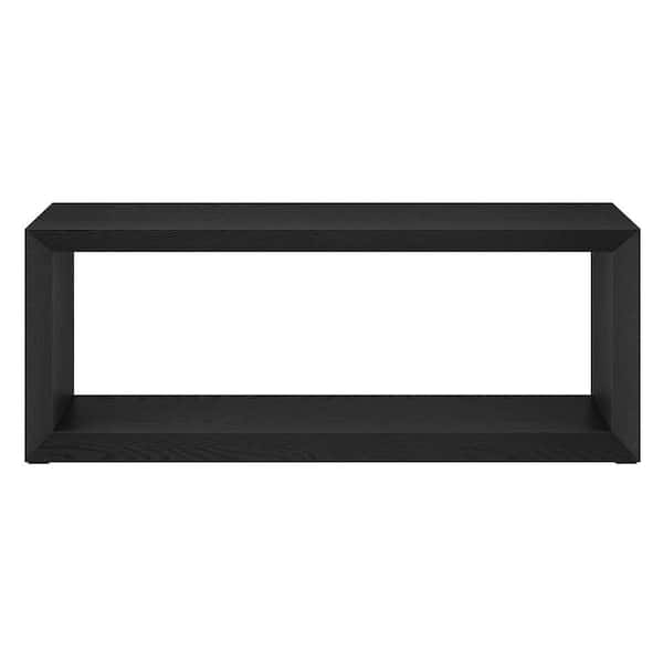 Meyer&Cross Osmond 48 in. Black Grain Rectangle Particle Board Top Coffee Table