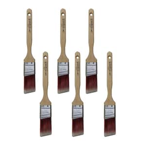 1.5 in. Angled Sash Polyester Paint Brush (6-Pack)