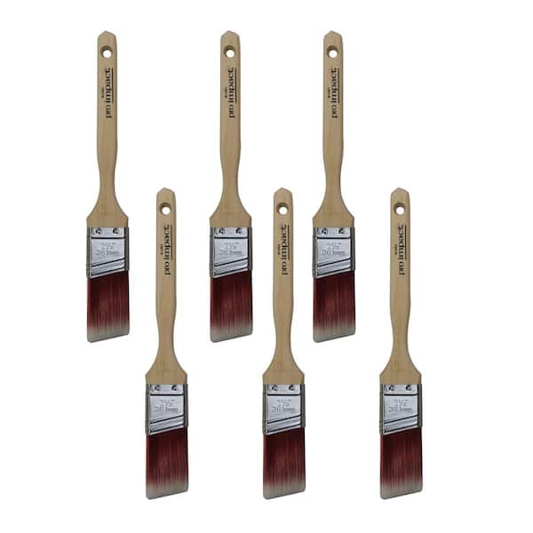 Linzer 1.5 in. Angled Sash Polyester Paint Brush (6-Pack)