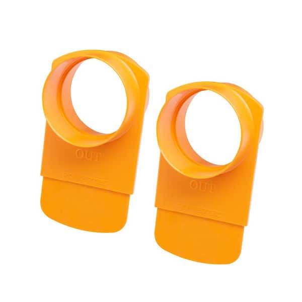 4 in. Integrated Blast Gate Clog Resistant, Anti Gap Tapered ABS Plastic Fitting for Dust Collection Systems (2-Pack)