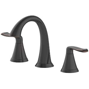 Piccolo 8 in. Widespread 2-Handle Bathroom Faucet with Drain Assembly in Oil Rubbed Bronze