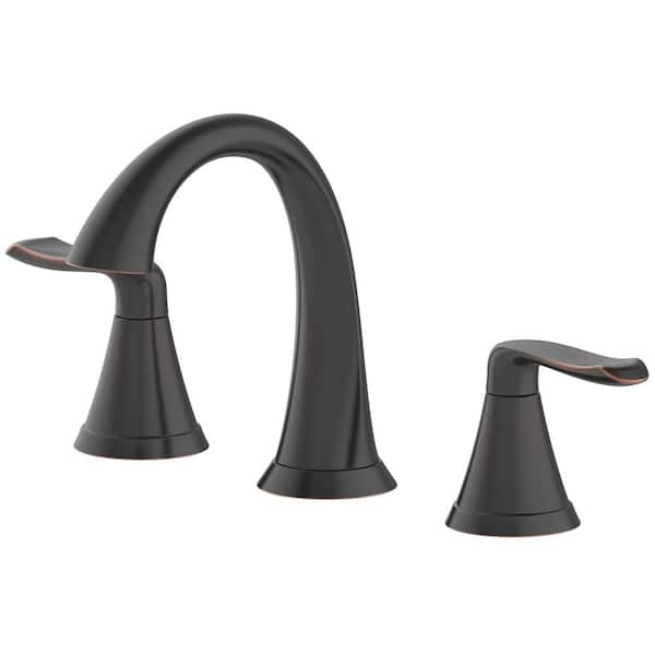 JACUZZI Piccolo 8 in. Widespread 2-Handle Bathroom Faucet with Drain Assembly in Oil Rubbed Bronze