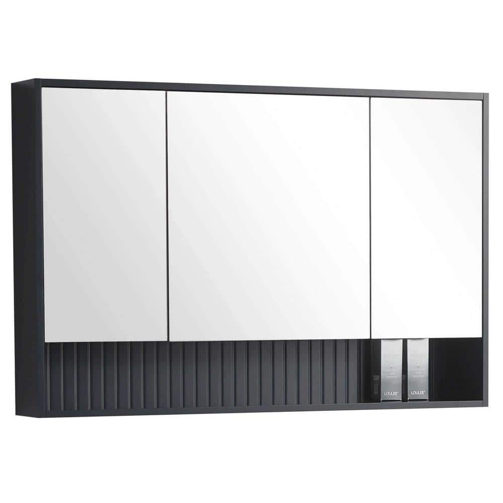 FINE FIXTURES Venezian 45.5 in. W x 29.5 in. H Small Rectangular Black