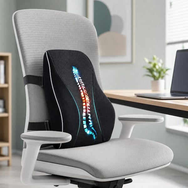 Wudkey Lumbar Support Pillow for Wheelchair, Memory Foam Gaming