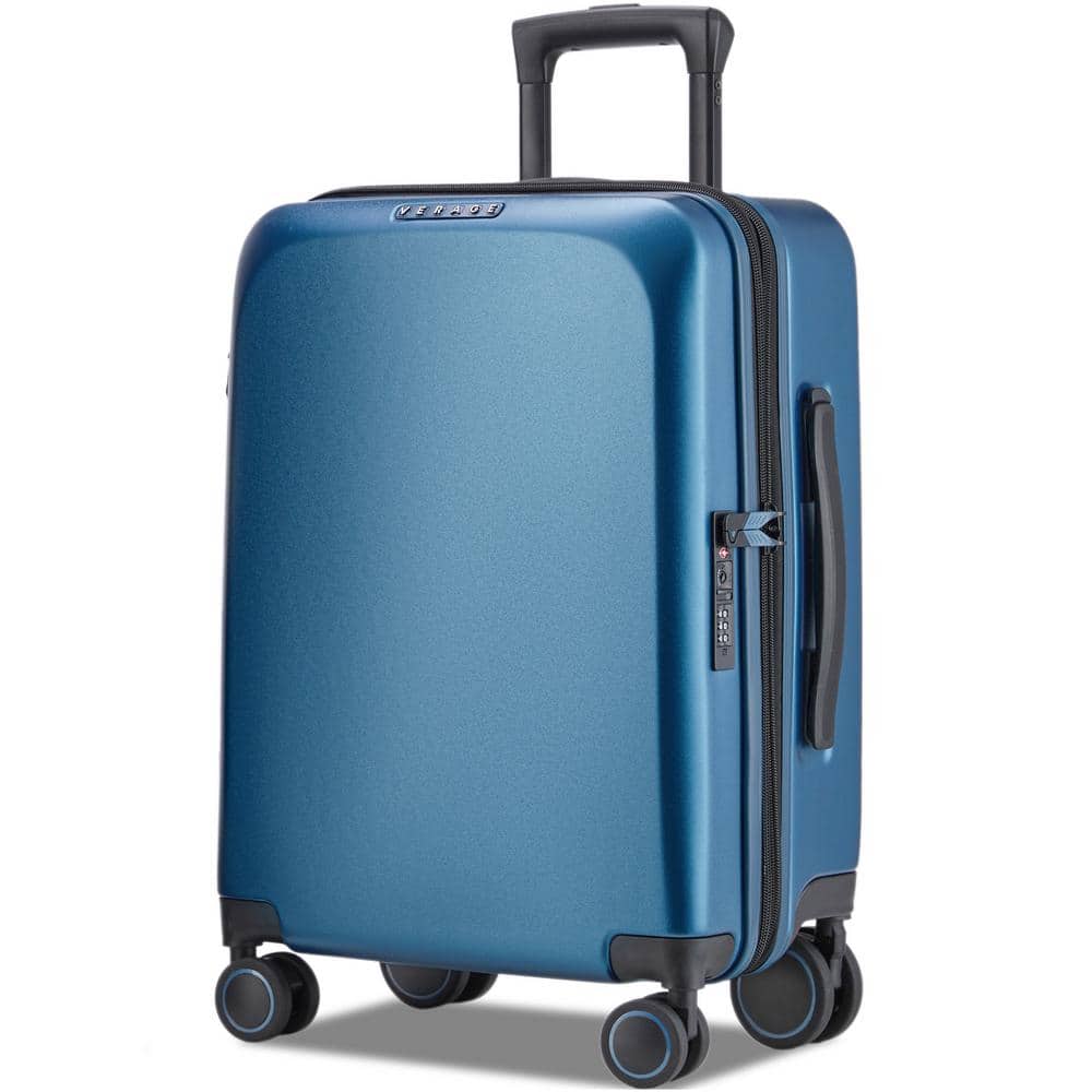 VERAGE 20 in. Blue Carry On Luggage Spinner Wheels Expandable Hard Side  Travel Luggage Rolling Suitcase TSA Approved GM20062W II-20-Blue - The Home