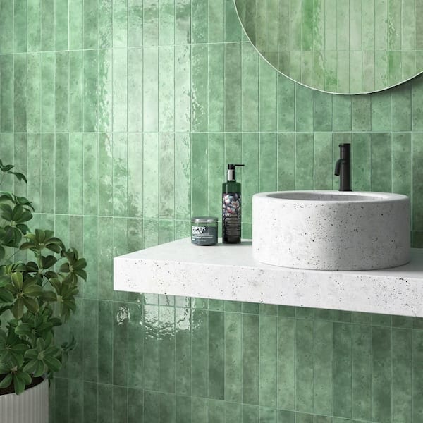 Merola Tile Menorca Lake 3 in. x 13 in. Ceramic Wall Tile (6.44 sq