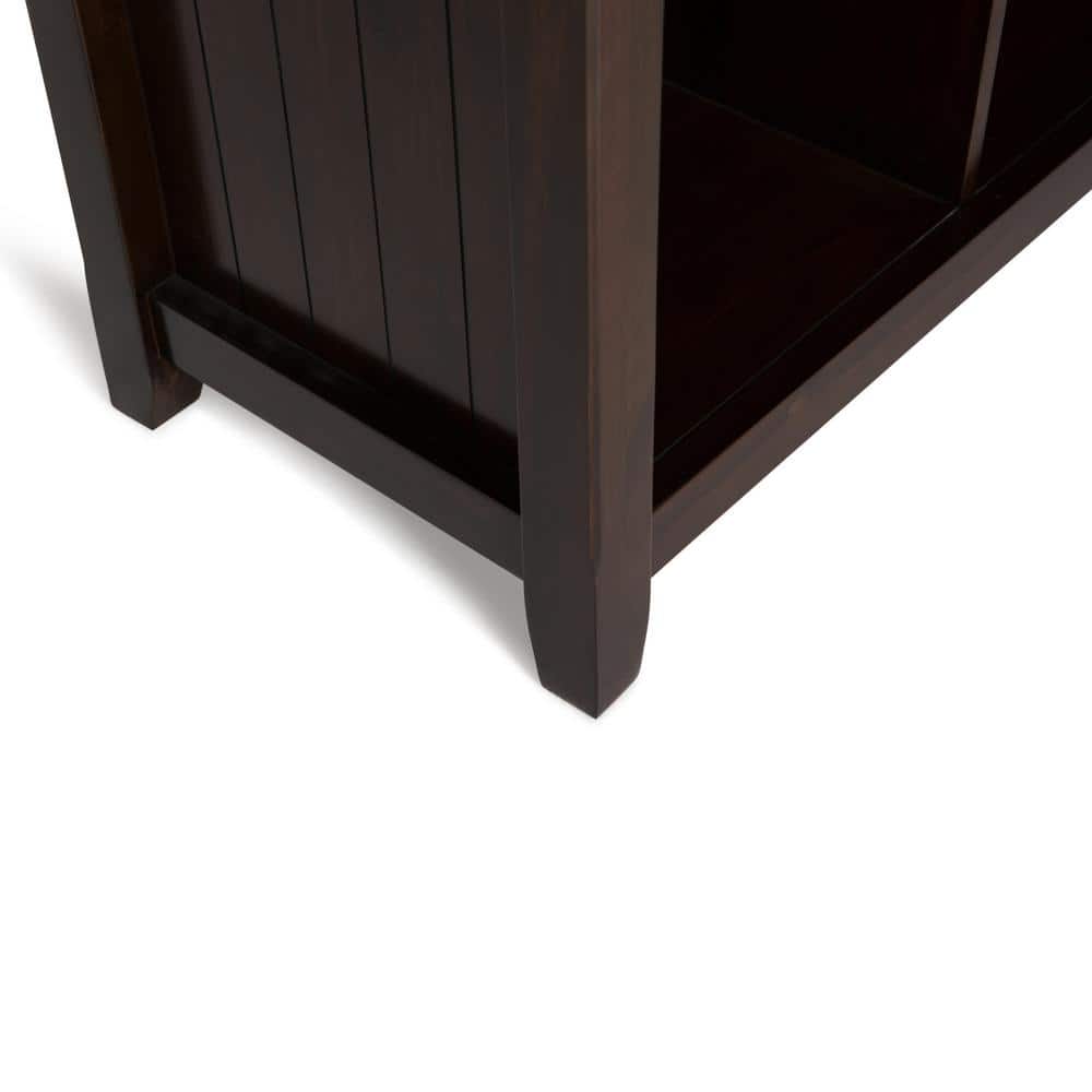 Brunette Brown Solid Wood 12-Cube Storage Unit