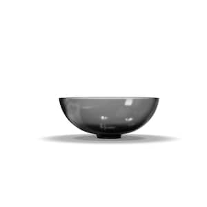 15 in. W x 15 in . D x 6 in. H Black Ash Solid Surface Round Vessel Sink