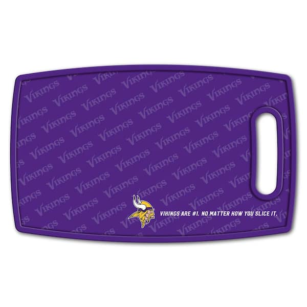 YouTheFan NFL Minnesota Vikings Logo Series Cutting Board 9in x 0.5in-  Rectangle- Manufactured Wood and polypropylene 1907422 - The Home Depot