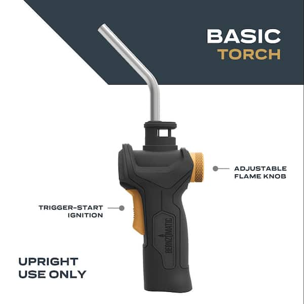 Bernzomatic - Basic Torch Kit with 14.1 oz. Propane Fuel Cylinder and Adjustable Flame