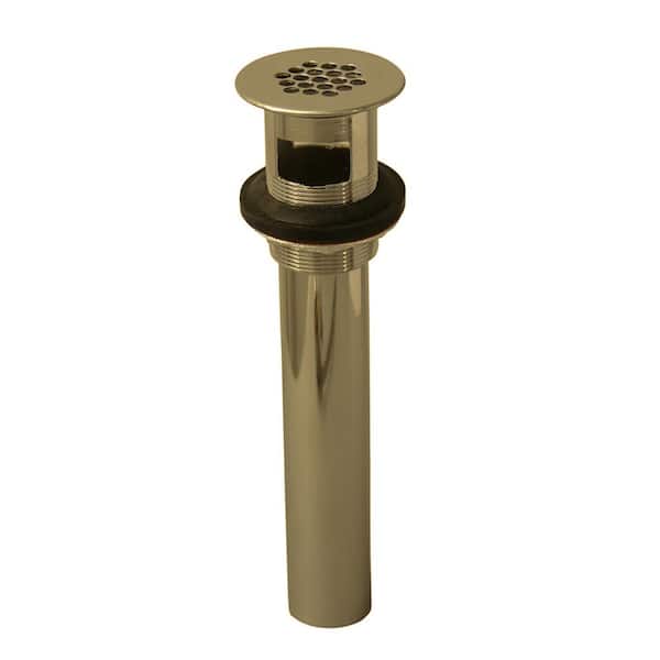Barclay Products 1-1/4 in. Lavatory Grid Drain with Overflow, Polished Brass