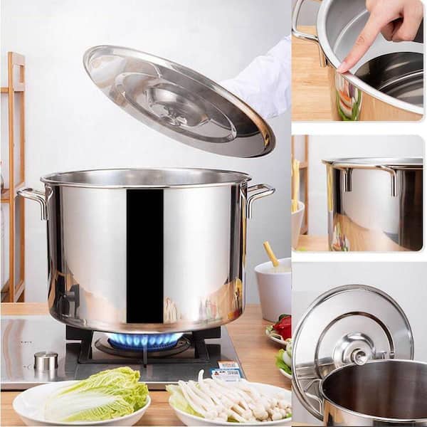 Stainless Steel Pasta Cooker Set with 3-Piece Strainer Basket, 8