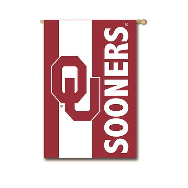 Evergreen 2-1/3 ft. x 3-2/3 ft. University of Oklahoma Embellished House Flag