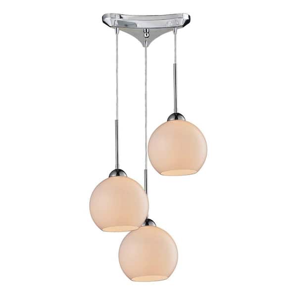Titan Lighting Cassandra 3-Light Polished Chrome Ceiling Mount Pendant