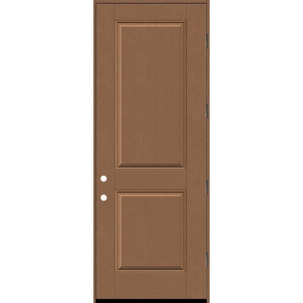 Steves & Sons Regency 36 in. x 96 in. 2P Squaretop LHOS Autumn Wheat Stain Fiberglass Prehung Front Door with 6-9/16 Jamb
