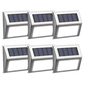 Solar Metallic Integrated LED Deck Rail Light (6-Pack)