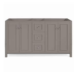 Williamsburg 60 in. W x 21.25 in. D x 34 in. H Bath Vanity Cabinet without Top - 60 in. Large Wood Vanity in Gray