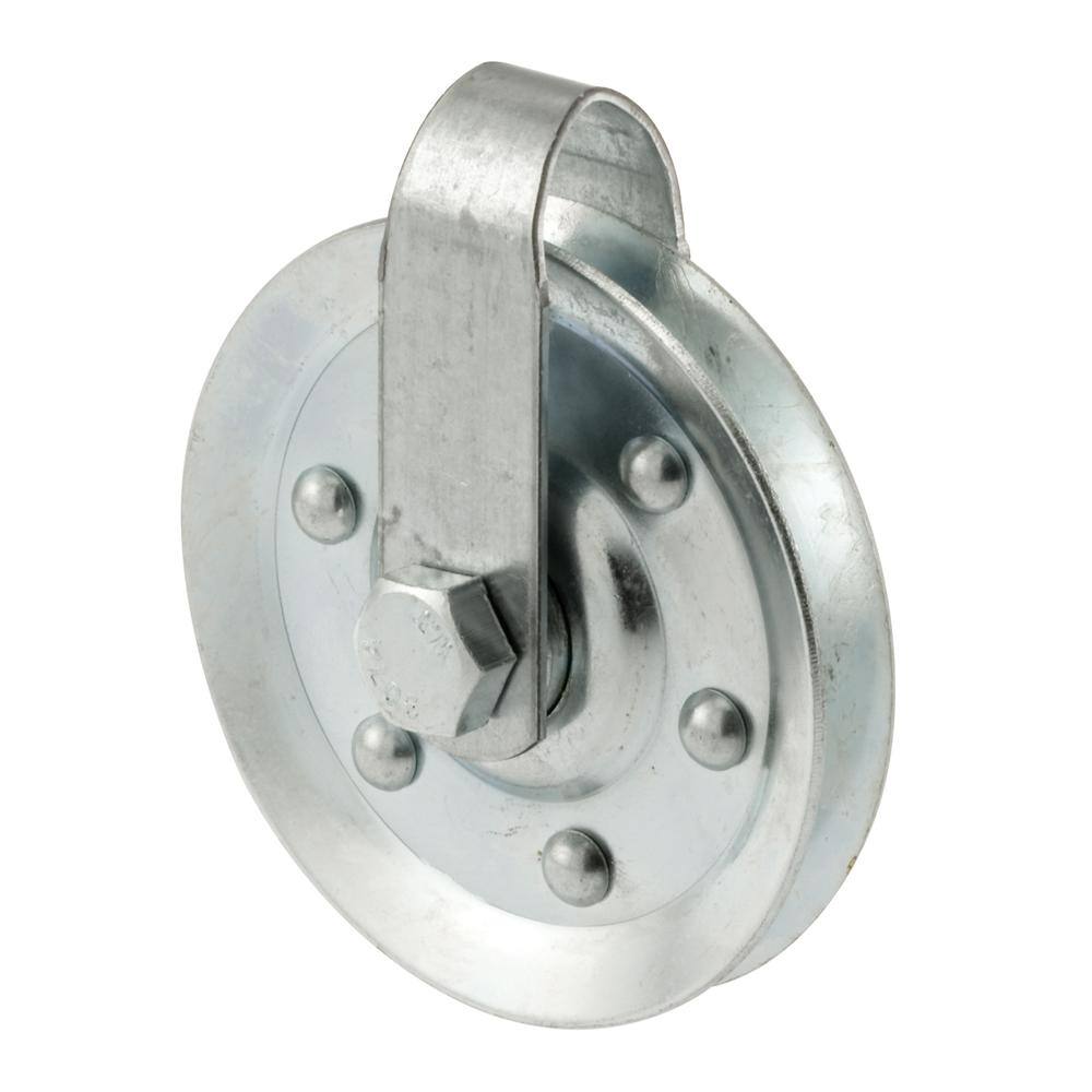 PrimeLine 3 in. dia., CaseHardened Steel. Pulley with Straps and Axle Bolts (2pack) GD 52189
