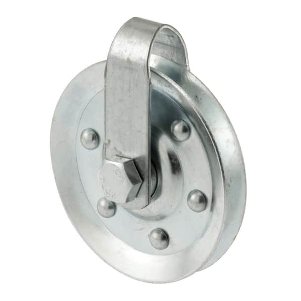 Prime-Line 3 in. dia., Case-Hardened Steel. Pulley with Straps and Axle Bolts (2-pack)