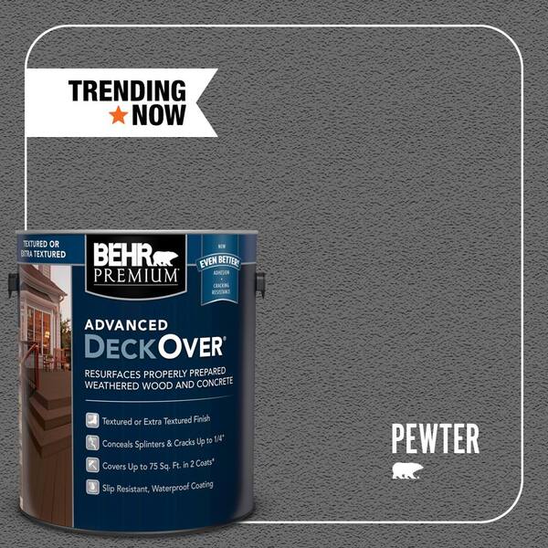 BEHR Premium Advanced DeckOver 1 gal. #SC-131 Pewter Textured Solid ...