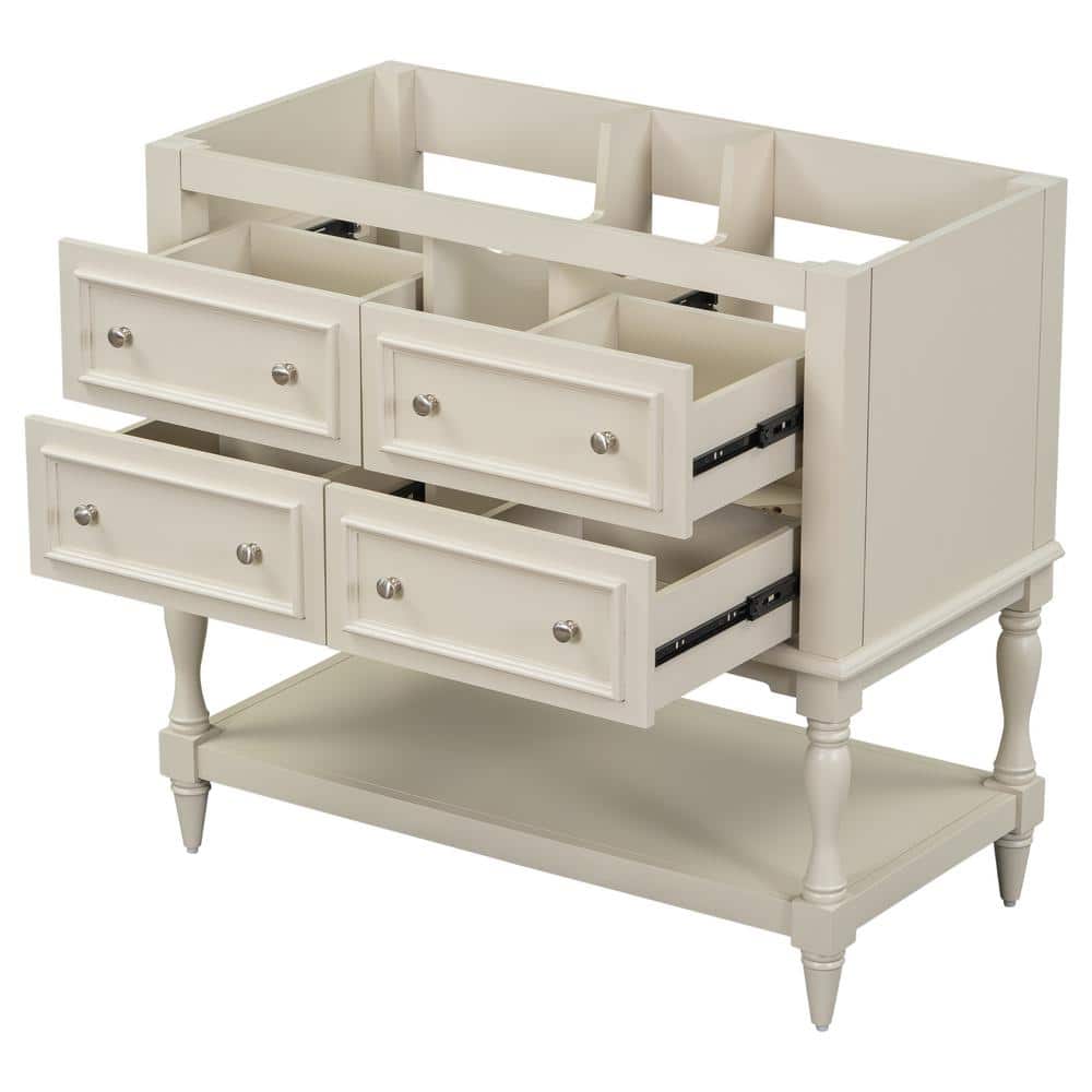 35.51 in. W x 17.87 in. D x 33.00 in. H Bath Vanity Cabinet without Top in 