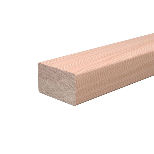 Stair Parts 6000 12 ft. Unfinished Red Oak Wood Solid Top Craftsman Handrail