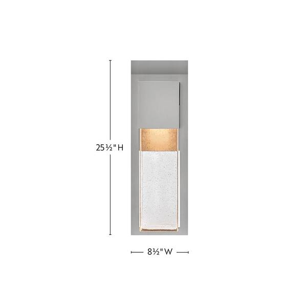 LARK - Alex 1-Light Antique Brushed Aluminum Hardwired Outdoor Wall Lantern Sconce