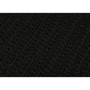 Solid Black  Doormat 3 ft. x 5 ft. Braided Indoor/Outdoor Patio Area Rug