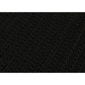 Solid Black 4 ft. x 6 ft. Braided Indoor/Outdoor Patio Area Rug
