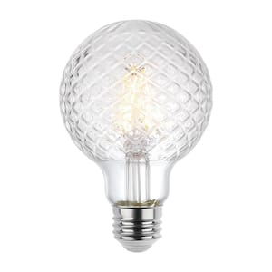 40-Watt Equivalent G25 Cut Glass Dimmable Clear E26 Edison Filament LED Light Bulb 3000K (1-Bulb)