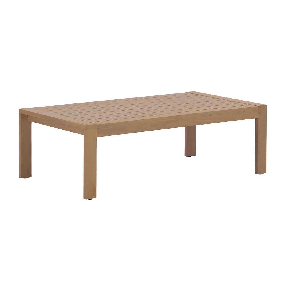 Chance Light Teak Finish Rectangle Solid Wood Patio Outdoor Coffee Table with Slatted Top price history on PriceWatchPro