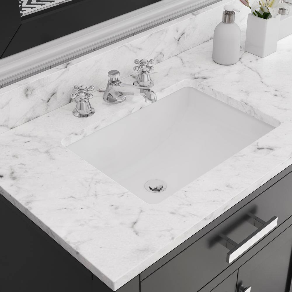 Madison 72" Espresso Double Sink Vanity with Carrara Marble Top