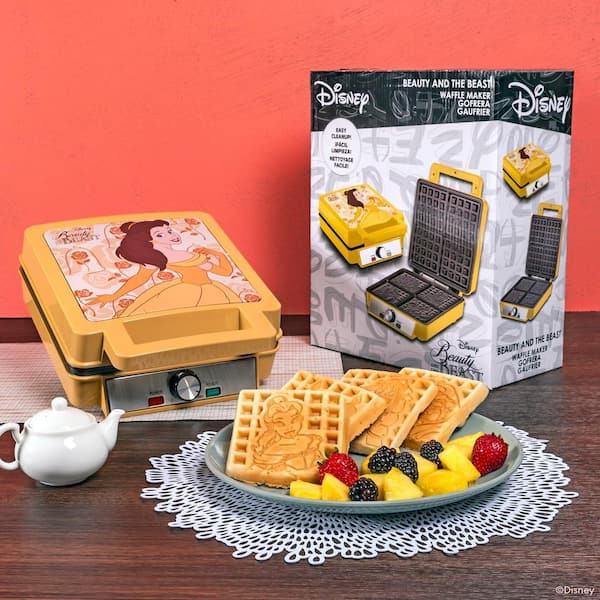 Uncanny Brands Disney 1200-Watt Beauty and the Beast Yellow Square