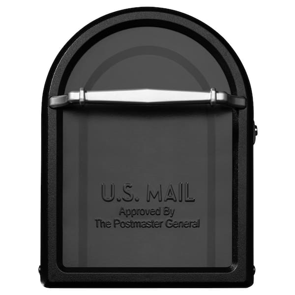 Chadwick Nickel Accents Black Post Mount Mailbox Chadwick Nickel Accents Black Post Mount Mailbox